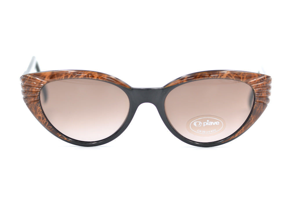 Piave marbled cat eye sunglasses. Vintage Sunglasses. 90s Sunglasses. 50s style sunglasses. Retro Sunglasses. Sustainable Sunglasses.