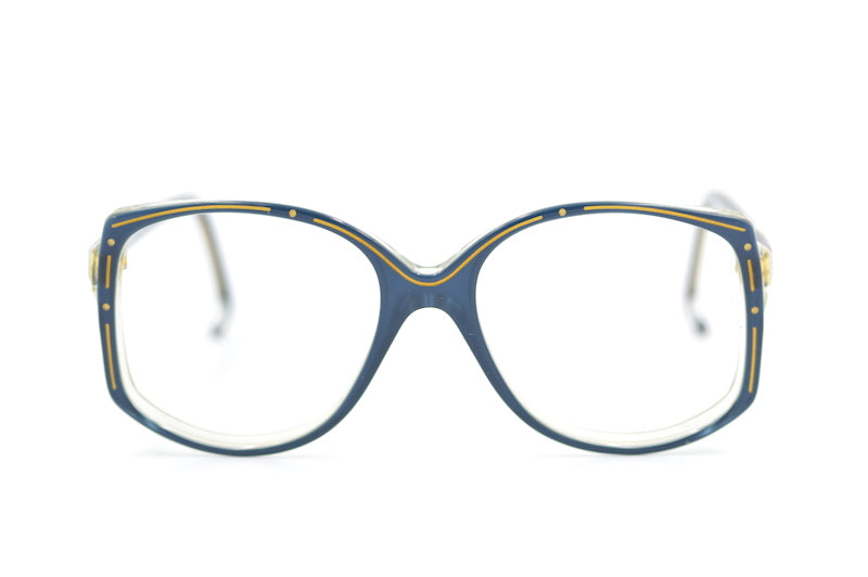 Nina Ricci 1328 vintage glasses. Women's designer glasses. Nina Ricci glasses.  Navy oversized glasses. Designer glasses online UK. 