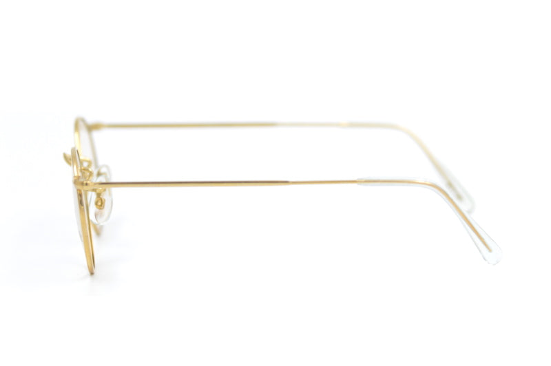 Hilton Classic 1 Panto gold vintage glasses. Petite gold metal glasses. Petite round glasses. Women's petite glasses. Gold vintage glasses. 