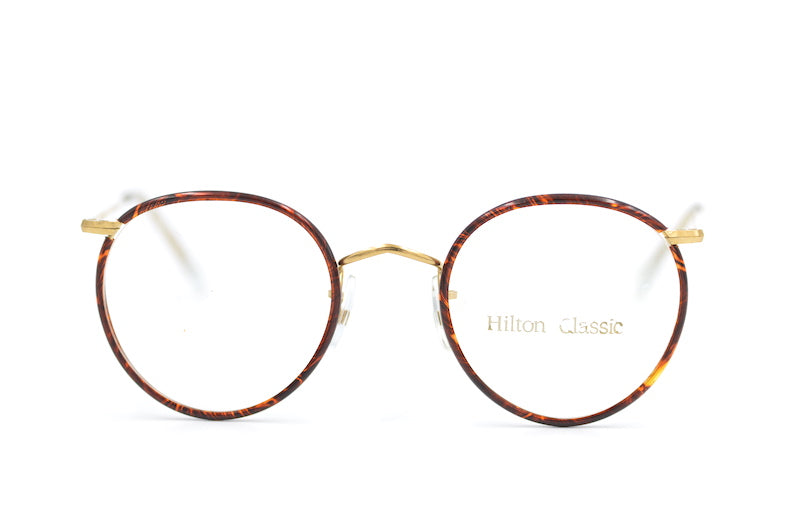 Hilton Classic 1 Chesnut Round Panto Glasses. 40s style round vintage glasses. Mens round panto glasses. Mens vintage glasses. 
