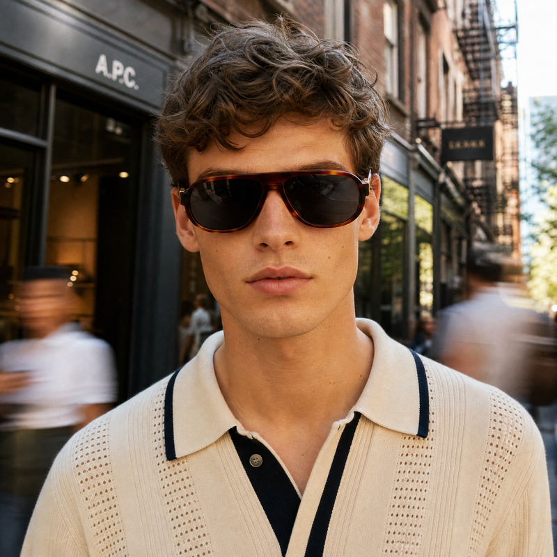 Davidoff 100 vintage sunglasses. Men's vintage designer sunglasses.