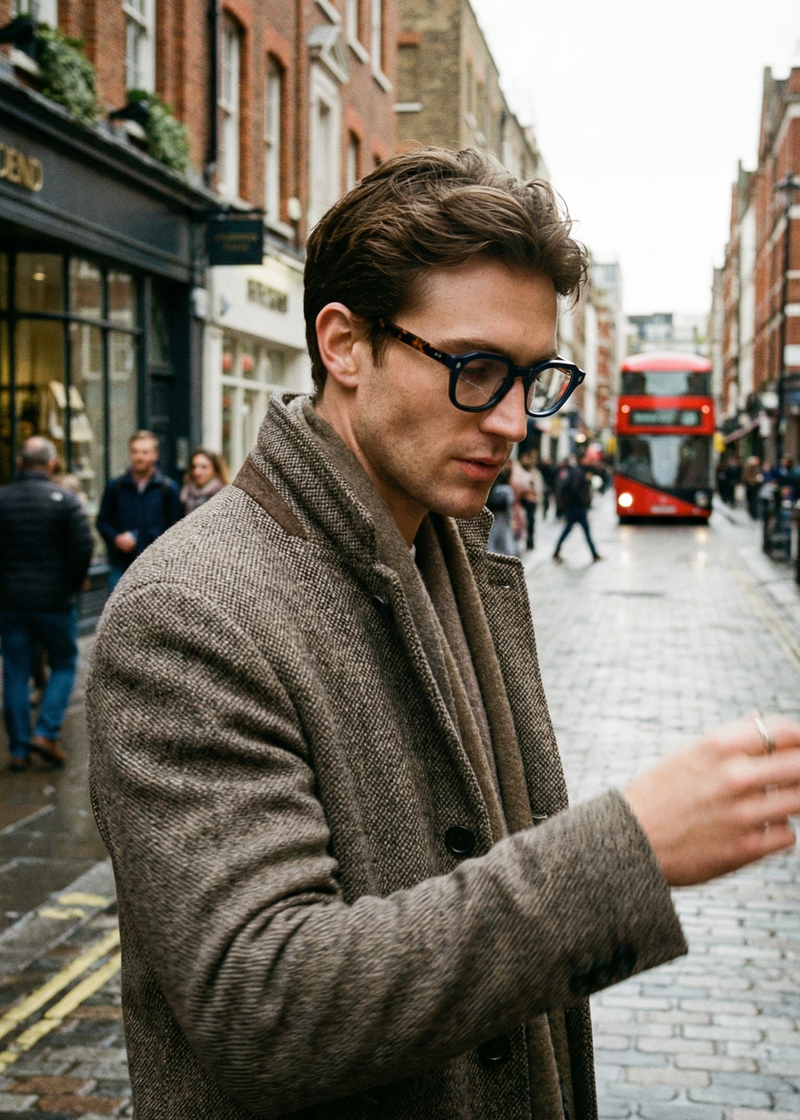 Man wearing Depp Glasses by Retro Spectacle