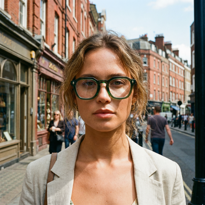 Depp C5 Retro Glasses. Johnny Depp style glasses. Tart Arnel style glasses. Retro glasses online. Unisex green glasses. Stylish green glasses. 