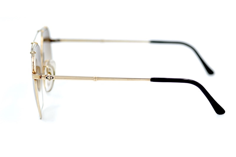 Christian Dior 2363 Gold Aviator Sunglasses Cliff Booth style