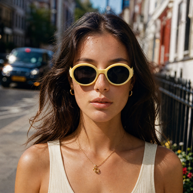 Dior 2977 women's vintage round sunglasses. Women's 60s style mod sunglasses.