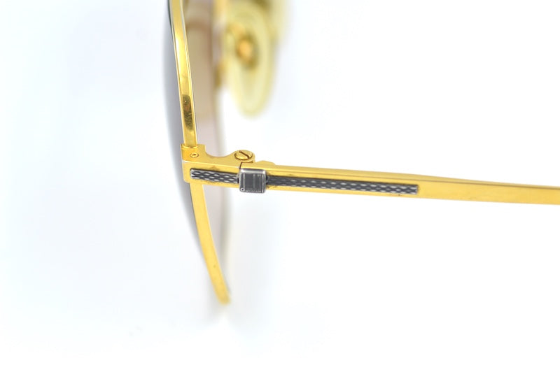 Dunhill 6050 men's vintage sunglasses. Gold plated titanium sunglasses.  