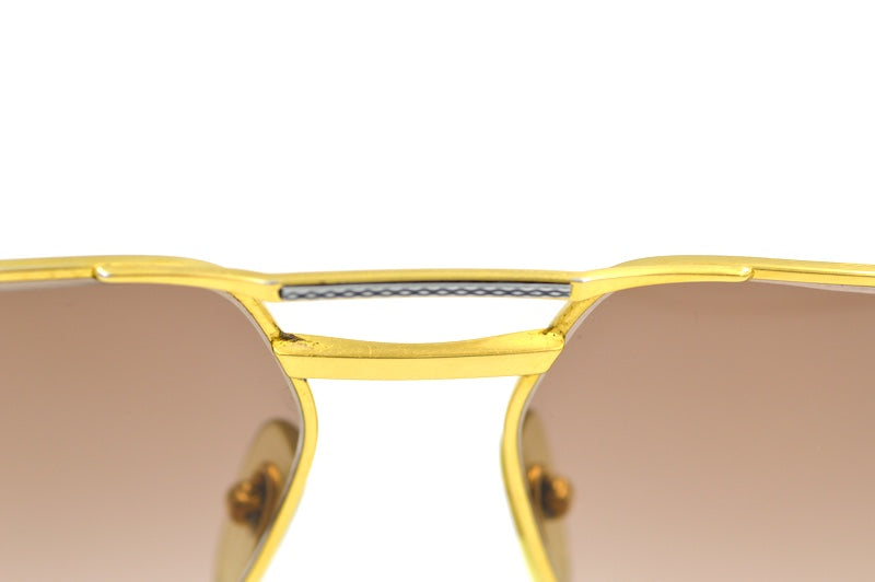 Dunhill 6050 men's vintage sunglasses. Gold plated titanium sunglasses.  