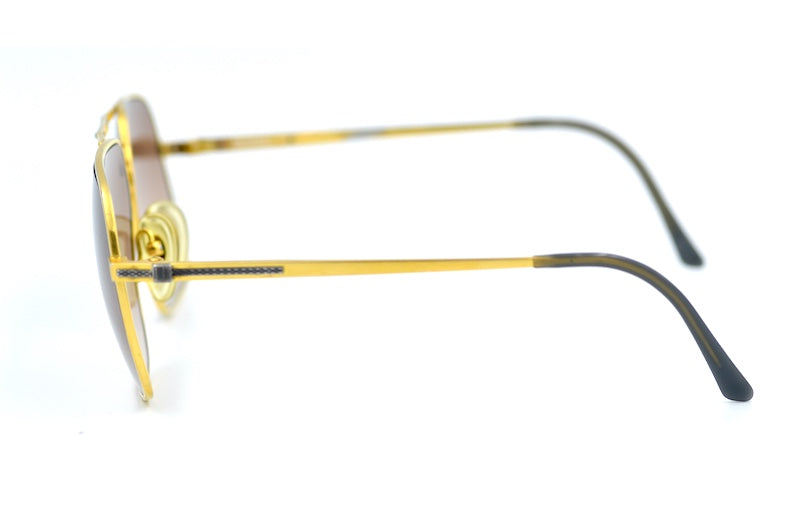 Dunhill 6050 men's vintage sunglasses. Gold plated titanium sunglasses.  