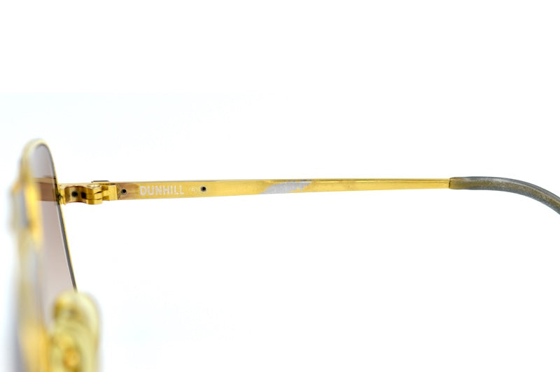 Dunhill 6050 men's vintage sunglasses. Gold plated titanium sunglasses.  