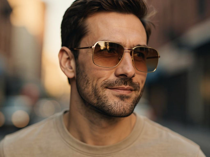 Dunhill 6067 Vintage Sunglasses on model
