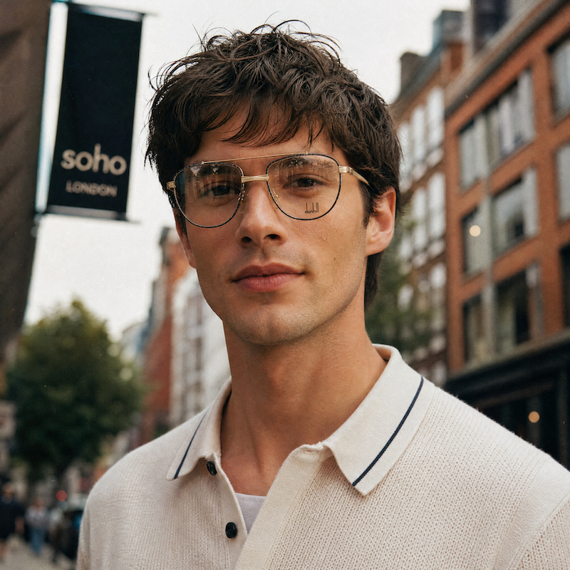 Dunhill 6158 42 men's vintage aviator glasses.