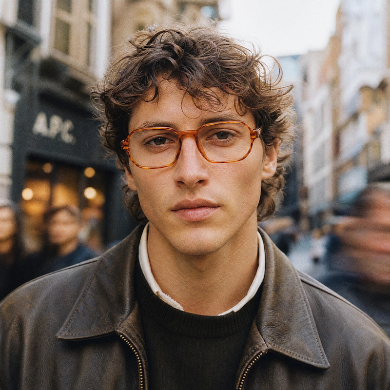 Dunhill 6181 15 men's rectangular vintage glasses.