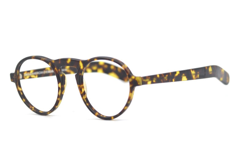 Anglo American Eyewear 237 vintage glasses. 40s style round tortoiseshell look glasses. 