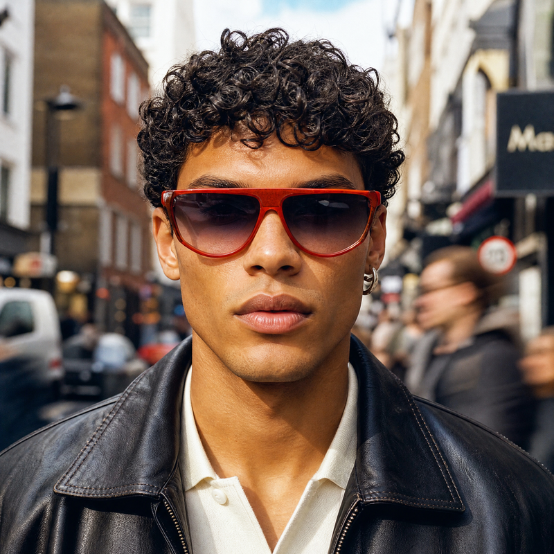 Fendi FS 34 Men's Red Oversized Sunglasses