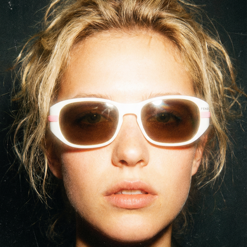 Fendi by Lozza Fendissima 03 vintage sunglasses. New old stock rare Fendi sunglasses. Vintage Sunglasses. White Fendi Sunglasses. Rare Fendi Sunglasses.