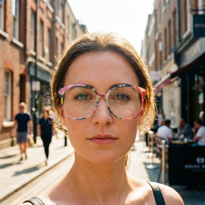 Micheal Selcott Flora 80s oversized women's glasses.