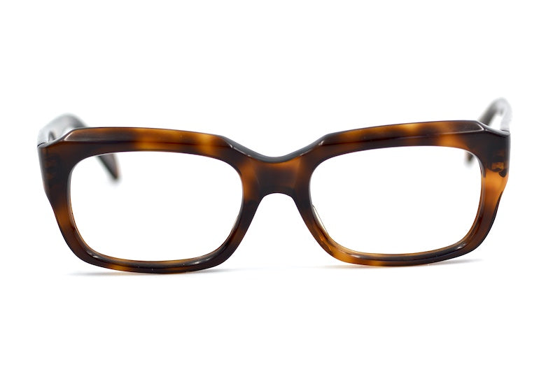 German 1950s Men's Brown Rectangular Glasses