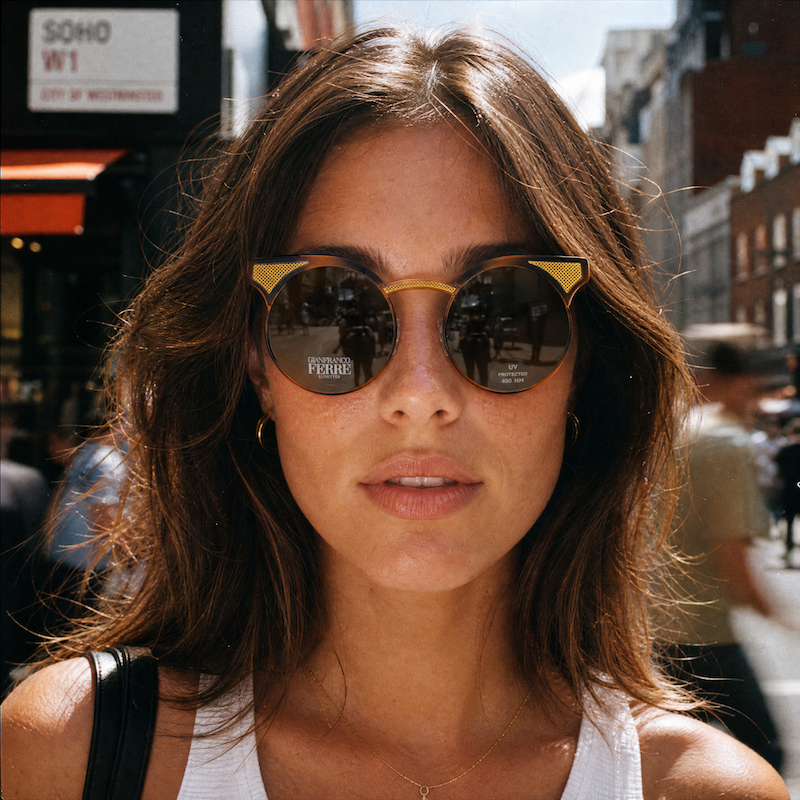 Gianfranco Ferre 85 women's round vintage sunglasses
