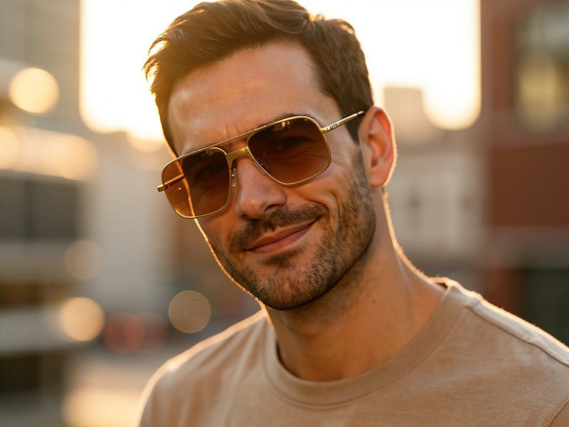 Goya men's 70s vintage sunglasses. F1 style Brad Pitt sunglasses.