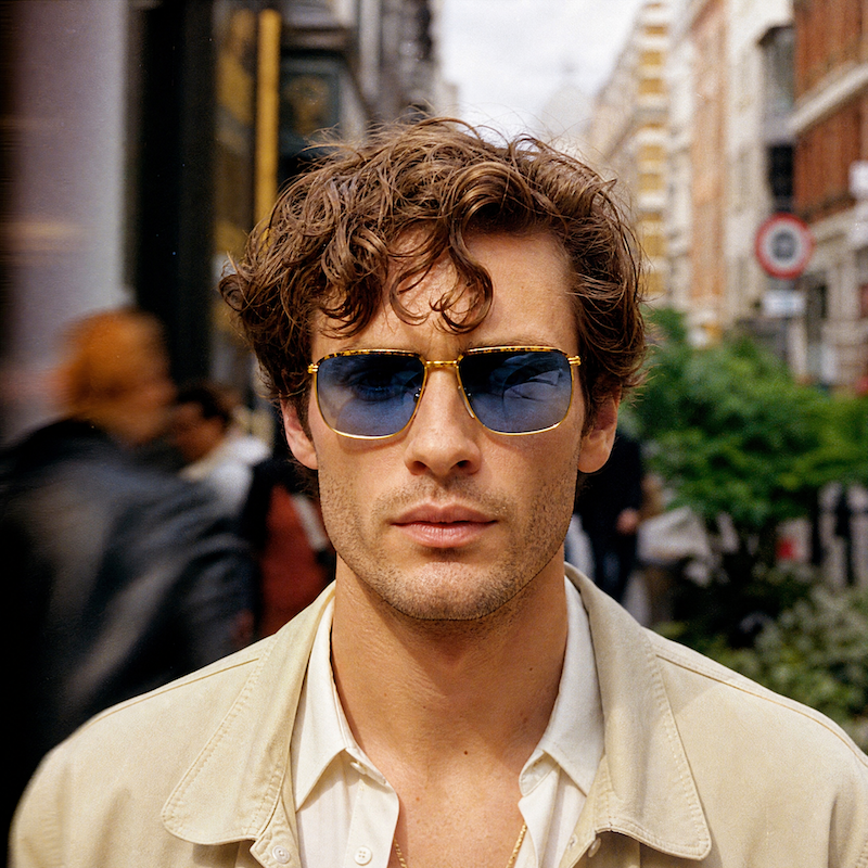 Gucci 1214 Men's Square Vintage Sunglasses
