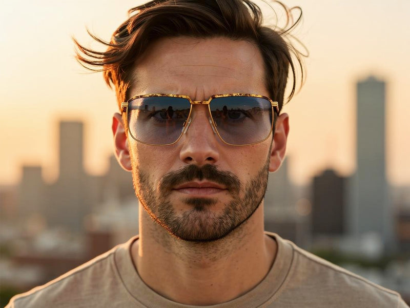 Gucci 1214 Vintage Sunglasses on male model
