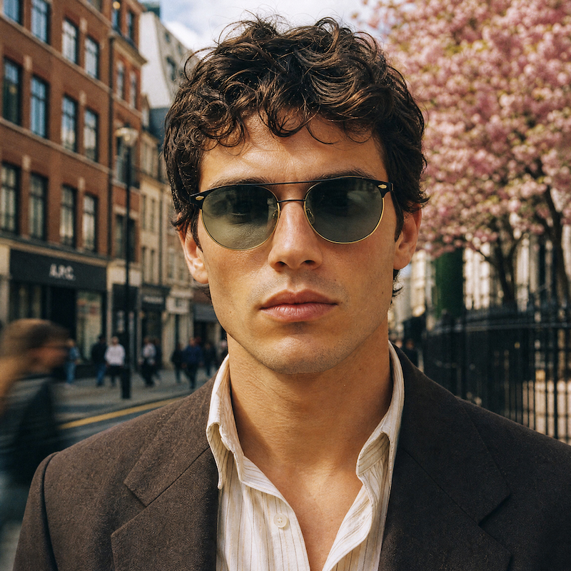 Gucci 1222 Men's Aviator Sunglasses