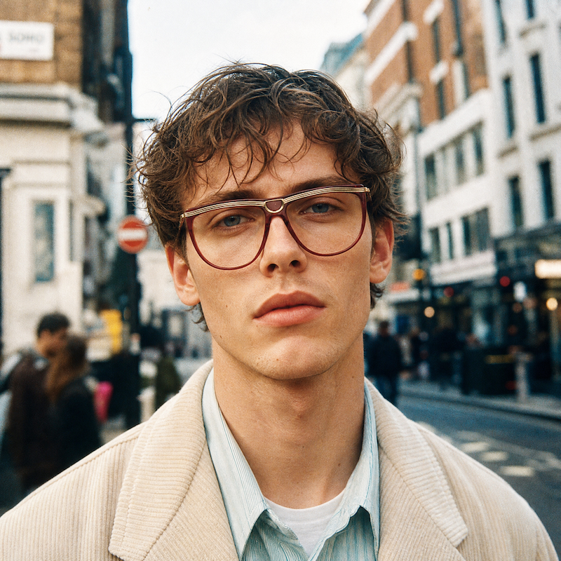 Gucci 2303 men's red vintage designer glasses