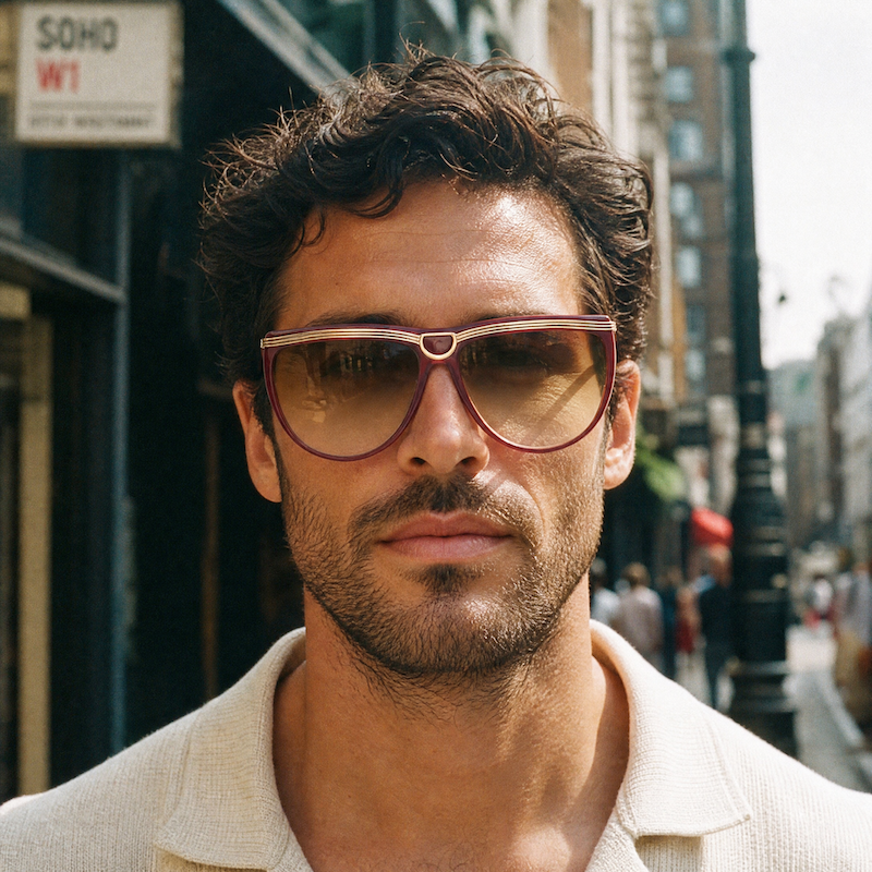 Gucci 2303 Men's Vintage Sunglasses. Red Gucci sunglasses.