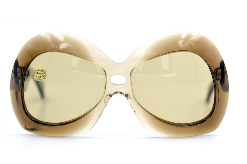 Haiti 70s Butterfly shaped oversized vintage sunglasses. Women's 70s vintage sunglasses. 