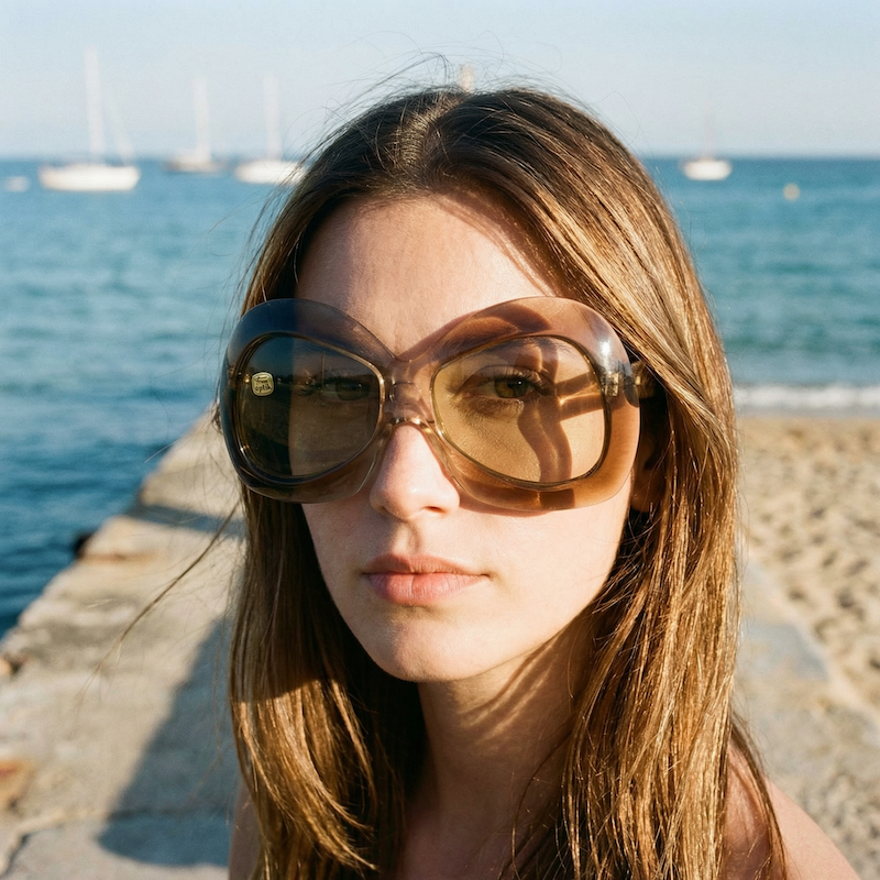 Haiti 70s Butterfly shaped oversized vintage sunglasses. Women's 70s vintage sunglasses. 