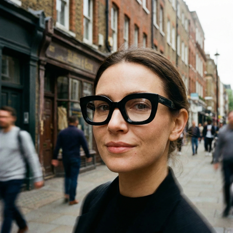 Iris Glasses C1. Iris Apfel style glasses. Women's black chunky glasses. Goth style glasses. Women's statement glasses. 