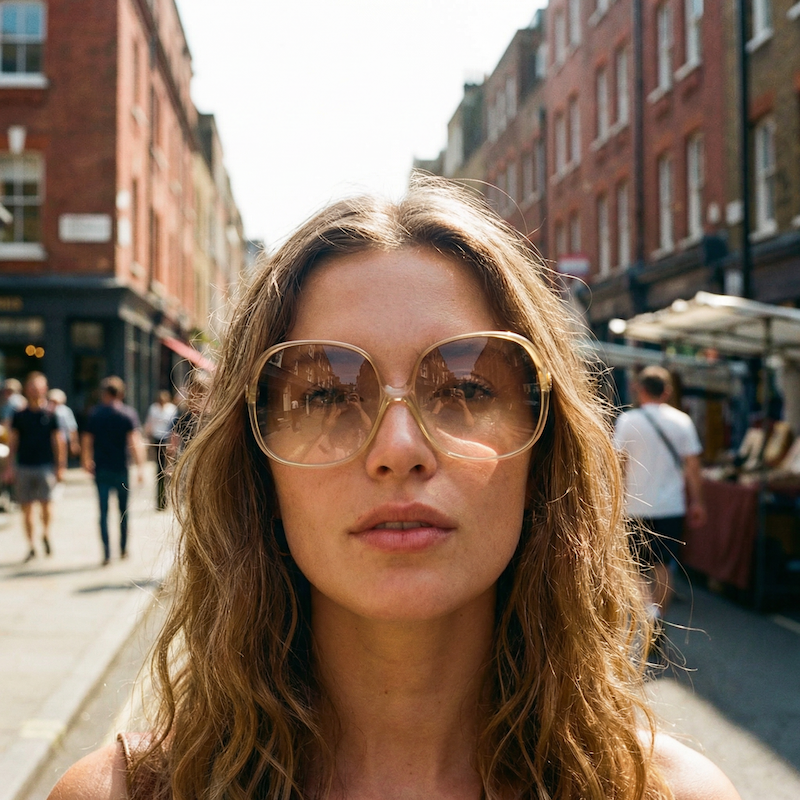 Jacqueline women's oversized sunglasses. 70s oversized sunglasses made in France.