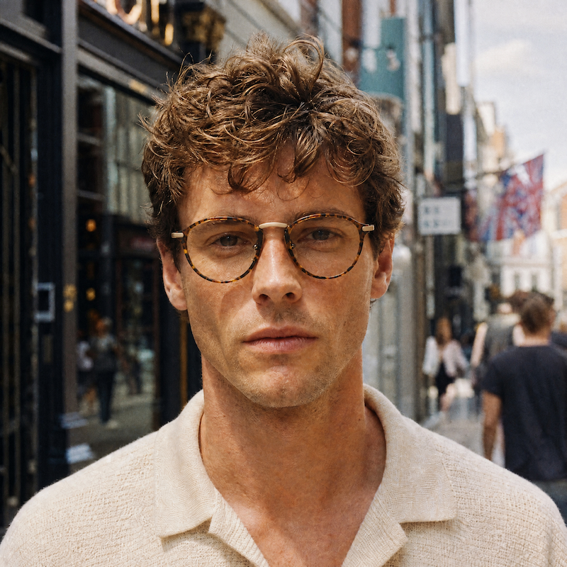 L'AMY Critic round vintage glasses. Men's round vintage glasses.