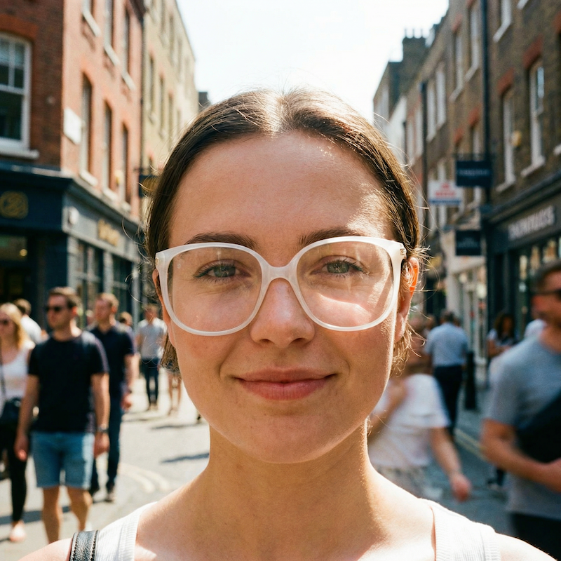 L'AMY gigi pearlescent vintage glasses. 80s vintage glasses. Women's glasses online UK. Women's square glasses. Women's prescription glasses. 