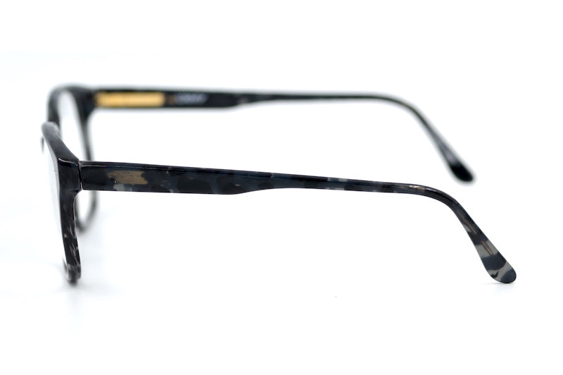 L'AMY Pierre men's dark grey square vintage glasses.