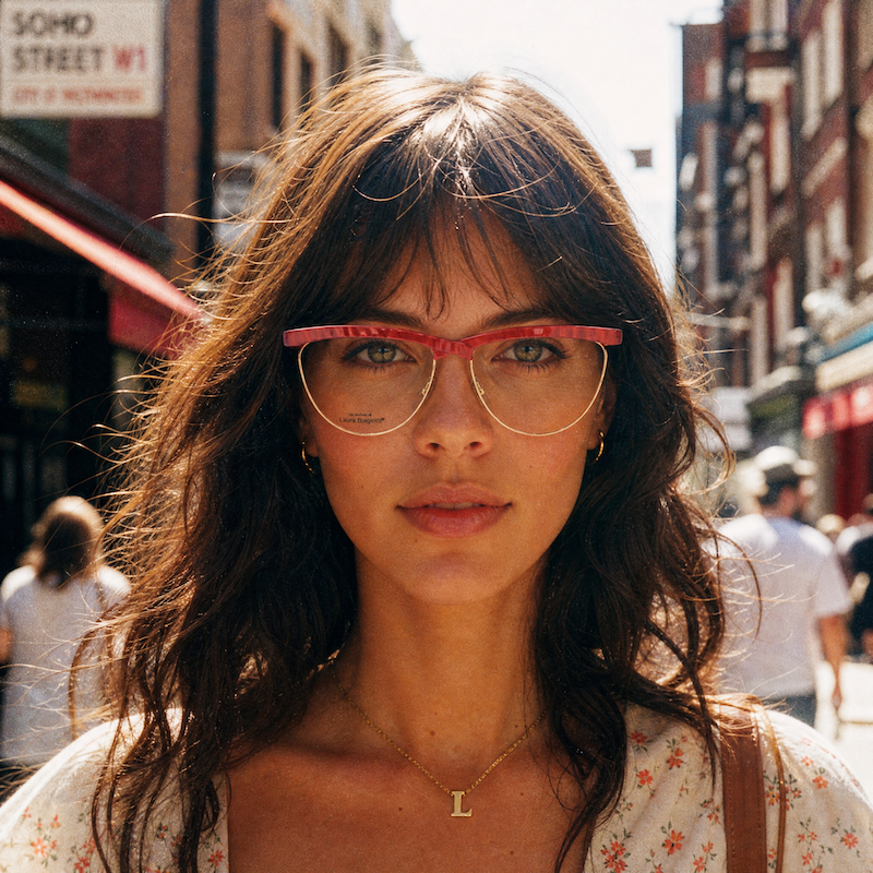 Laura Biagiotti V88 vintage glasses. Red and gold glasses. Women's oversized glasses.