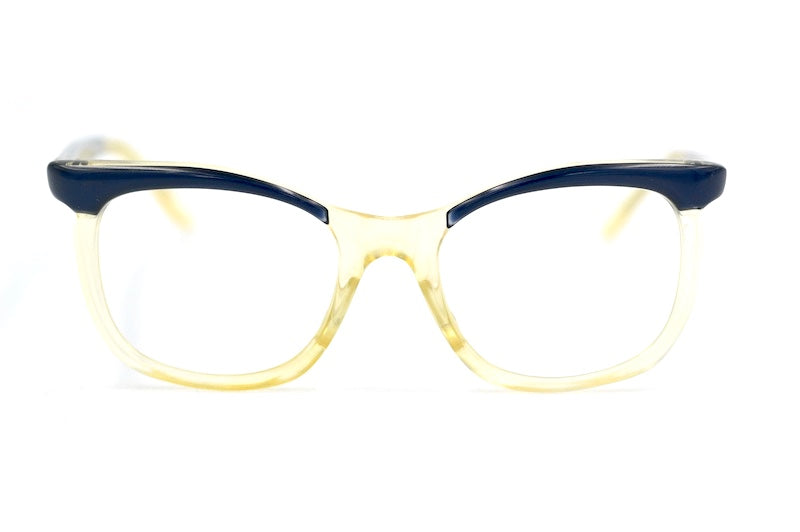 Elaine by Mafline blue and crystal 50s vintage glasses. Women's vintage glasess.