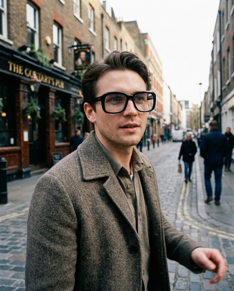 Palmer men's 60s style retro mod glasses. Bloody large glasses. 