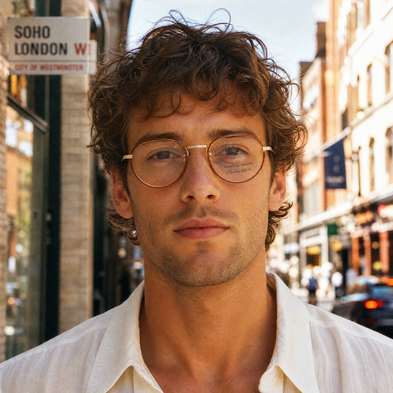 Marius Morel 940s style round vintage glasses with windsor rims.