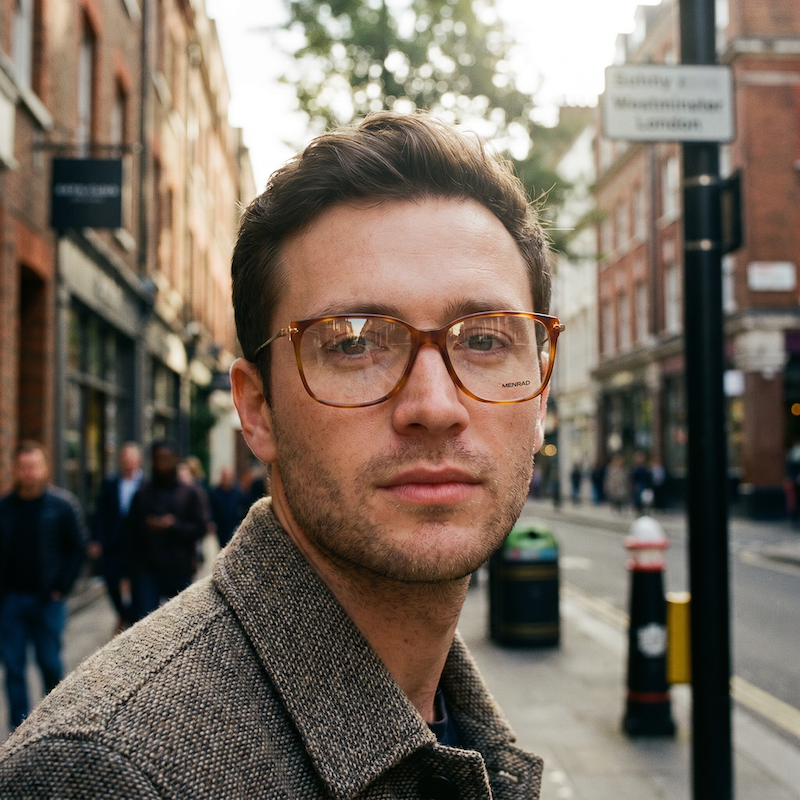 Menrad 286 men's square vintage glasses.