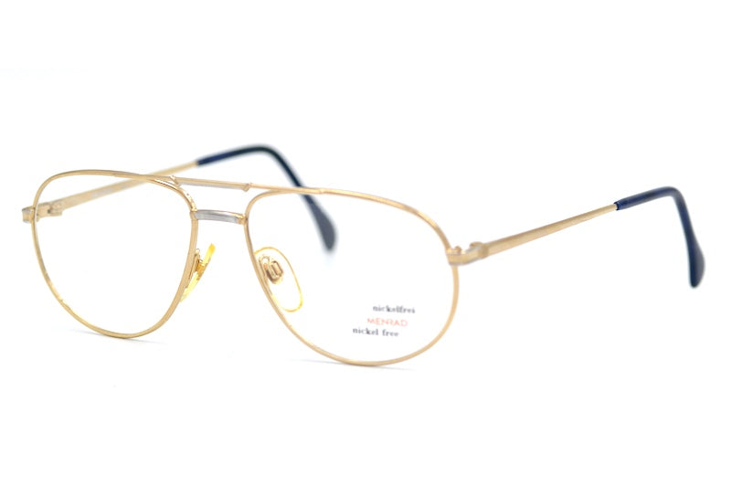 Menrad 357 001 vintage glasses. Gold aviator vintage glasses. Men's vintage glasses. 
