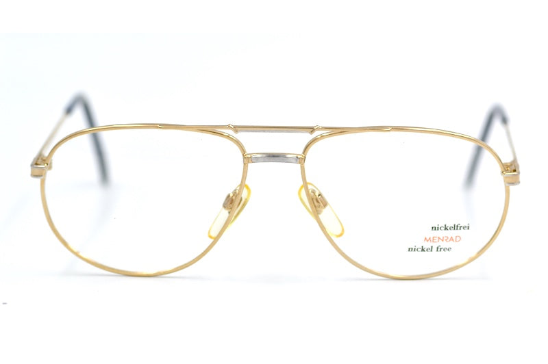 Menrad 357 001 vintage glasses. Gold aviator vintage glasses. Men's vintage glasses. 