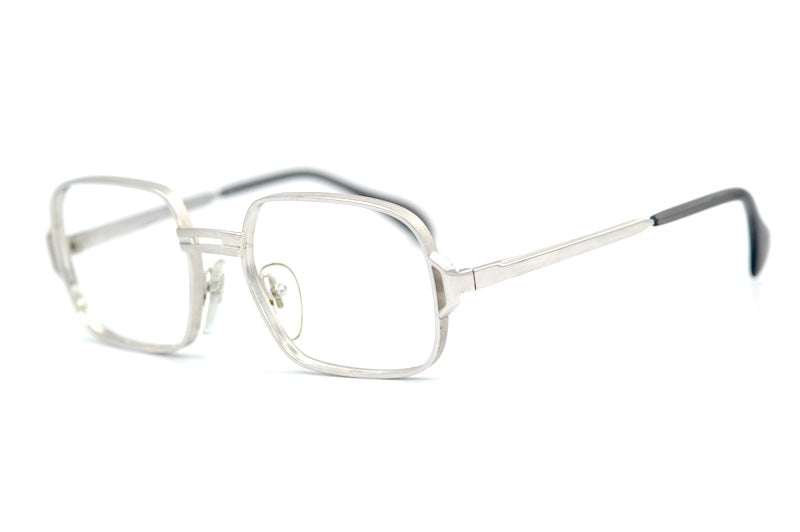 Menrad 401 men's vintage glasses. Men's 70s vintage glasses. Silver metal vintage glasses. 