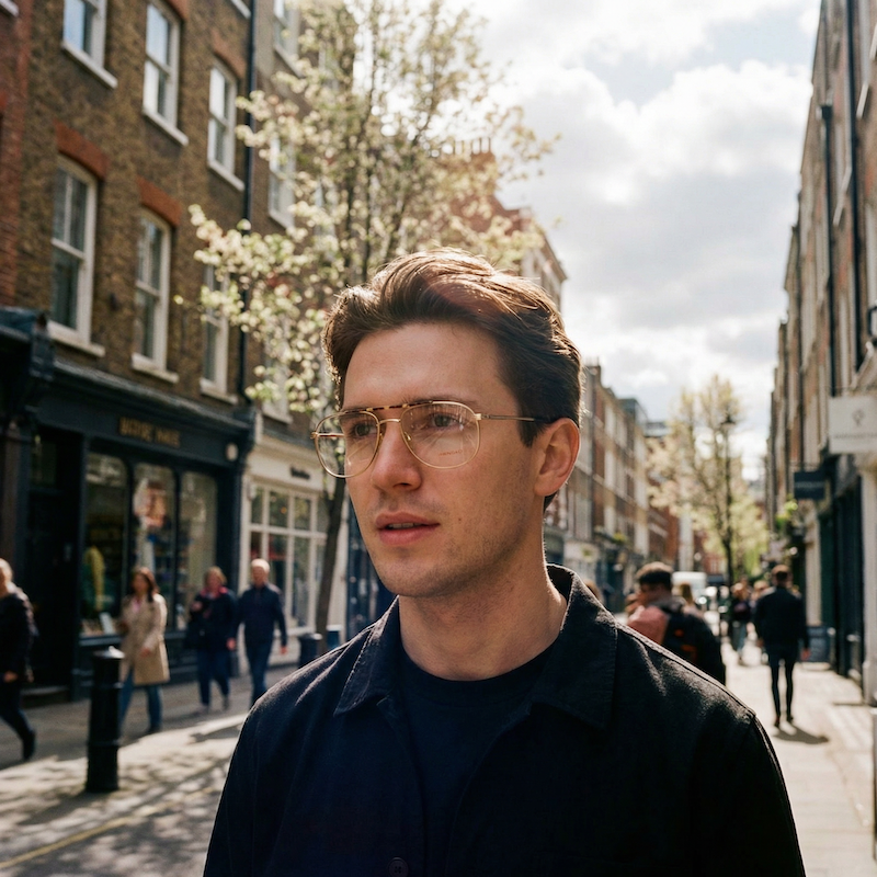 Menrad 469 202 men's vintage glasses. Men's gold aviator glasses. 