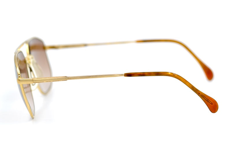 Metzler 439 600 Vintage Sunglasses . Gold vintage aviator sunglasses. Men's stylish sunglasses. Brad Pitt F1 movie sunglasses. 