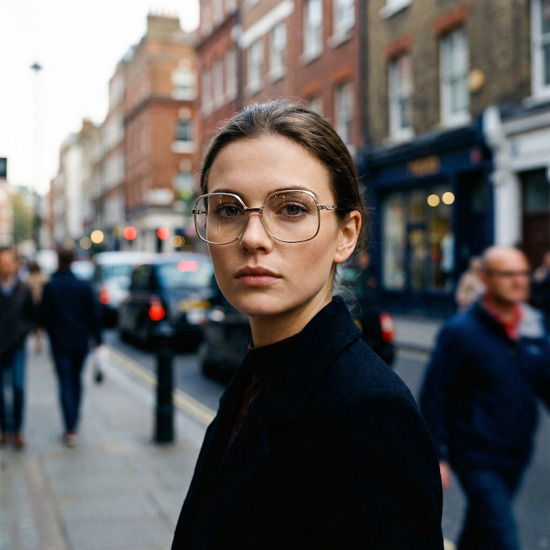 Metzler Gissy 7150 vintage glasses. Women's vintage glasses. 70s square glasses. Gold square women's glasses. Retro glasses. 