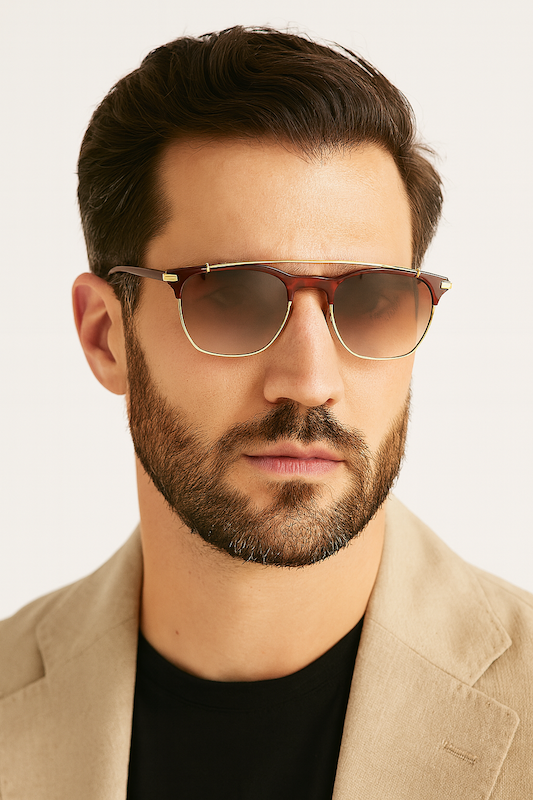 Christian Dior 2664 men's vintage designer sunglasses on a model.
