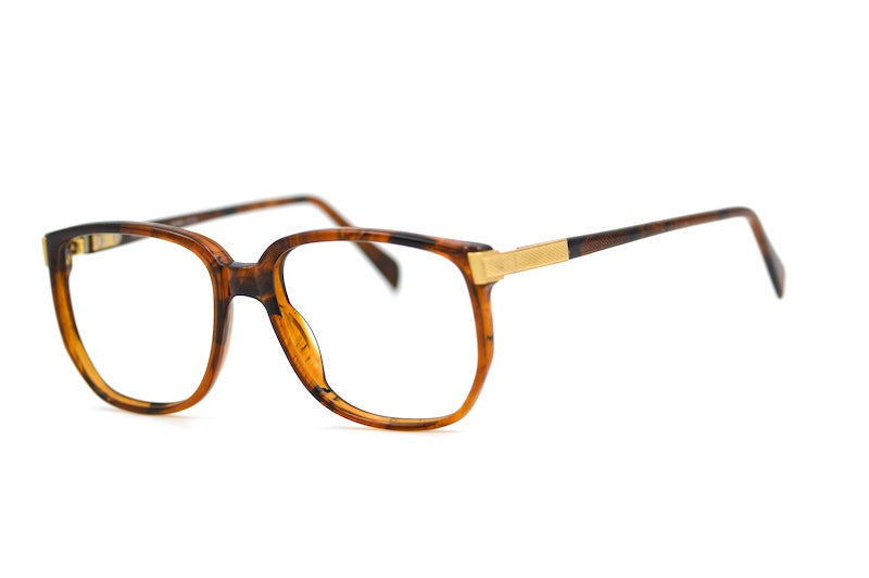 Montparnasse Men's 1970s Brown Square Vintage Glasses