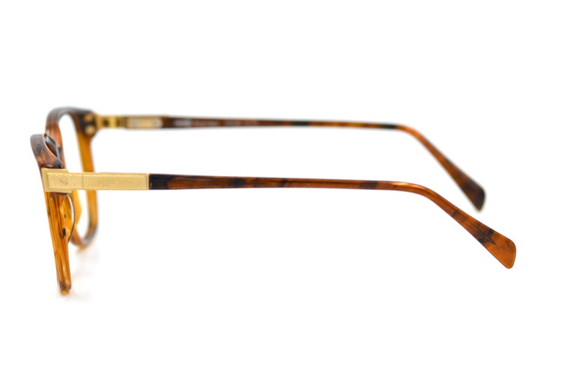 Montparnasse Men's 1970s Brown Square Vintage Glasses