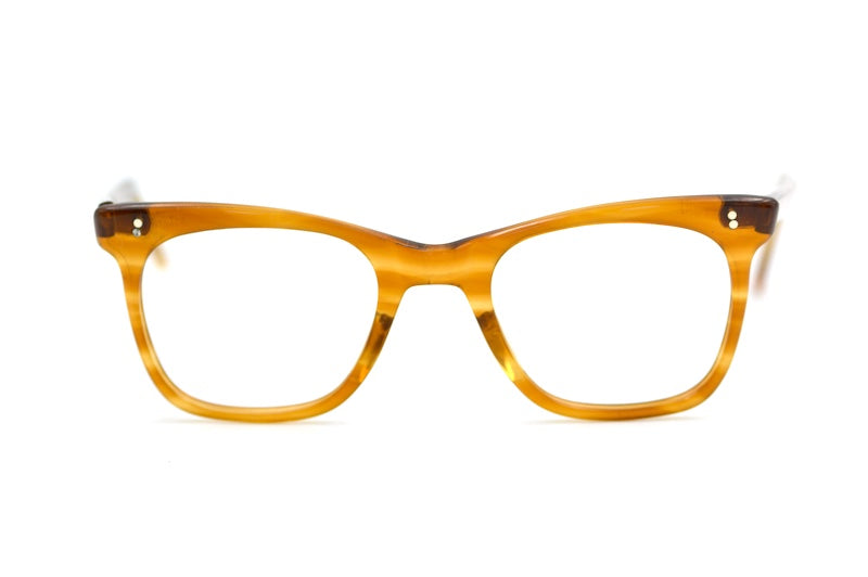 NHS 524 NHHF Glasses. Light amber NHS vintage glasses.